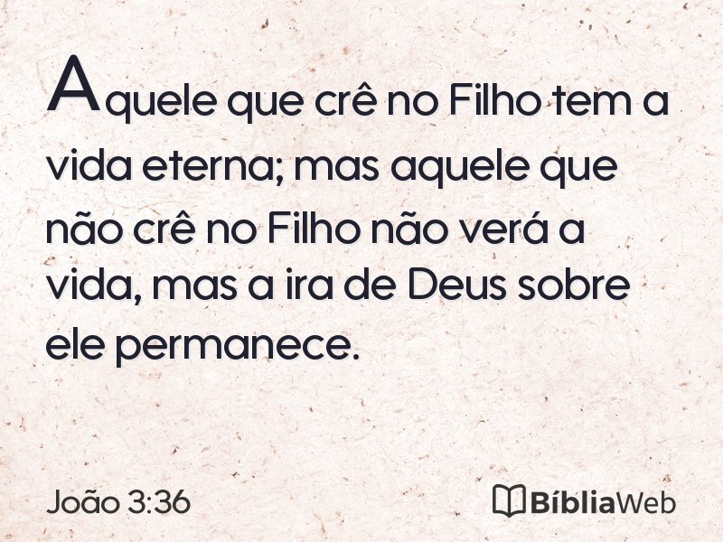 João 3:36 em imagem para compartilhar
