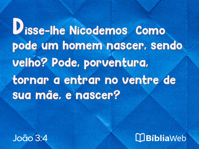 João 3:4 em imagem para compartilhar