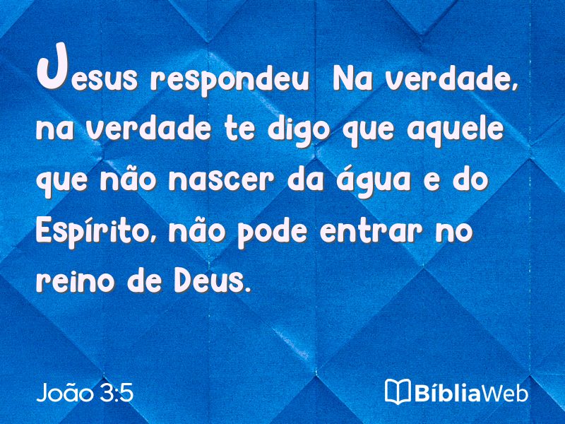 João 3:5 em imagem para compartilhar