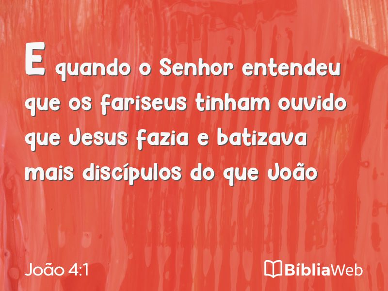 João 4:1 em imagem para compartilhar