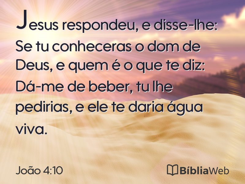 João 4:10 em imagem para compartilhar