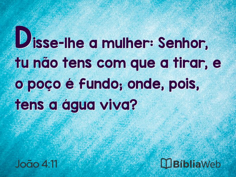 João 4:11 em imagem para compartilhar