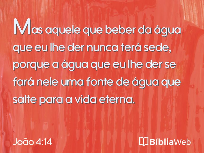 João 4:14 em imagem para compartilhar