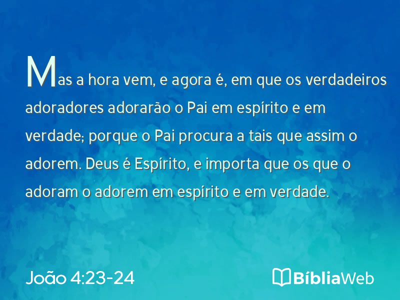 João 4:23-24 em imagem para compartilhar
