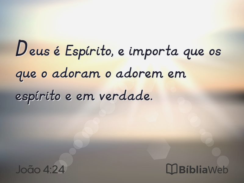 João 4:24 em imagem para compartilhar