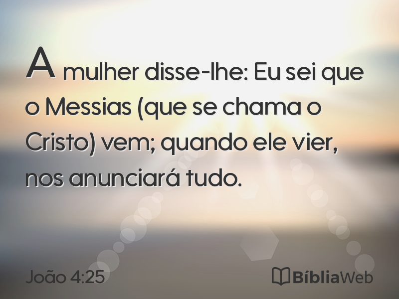 João 4:25 em imagem para compartilhar