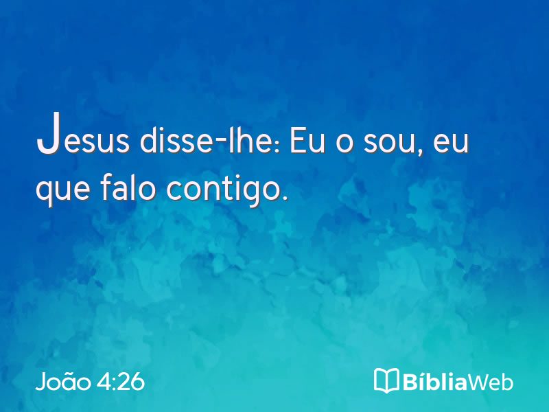 João 4:26 em imagem para compartilhar