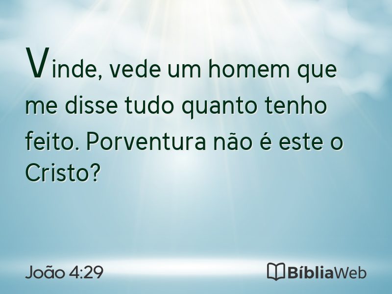 João 4:29 em imagem para compartilhar