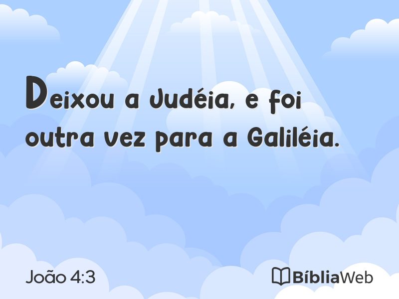 João 4:3 em imagem para compartilhar