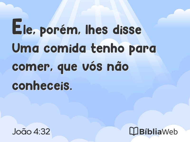 João 4:32 em imagem para compartilhar