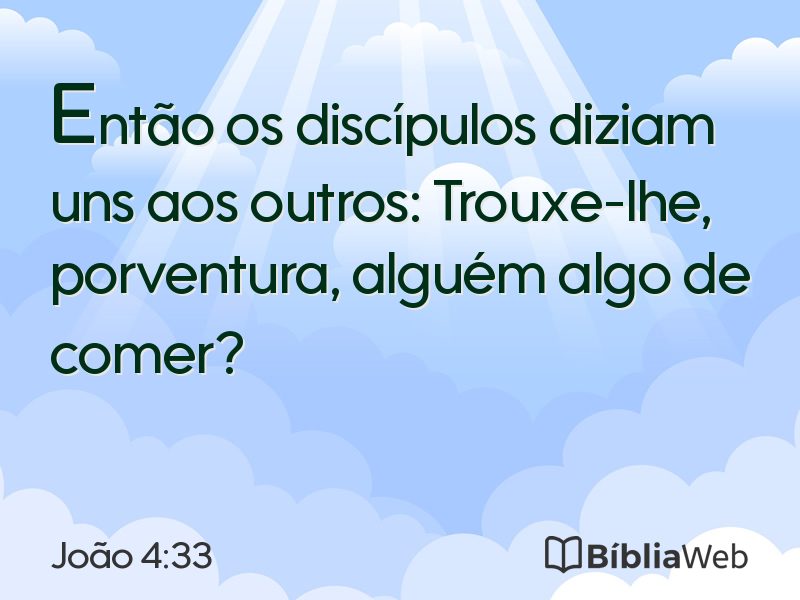 João 4:33 em imagem para compartilhar