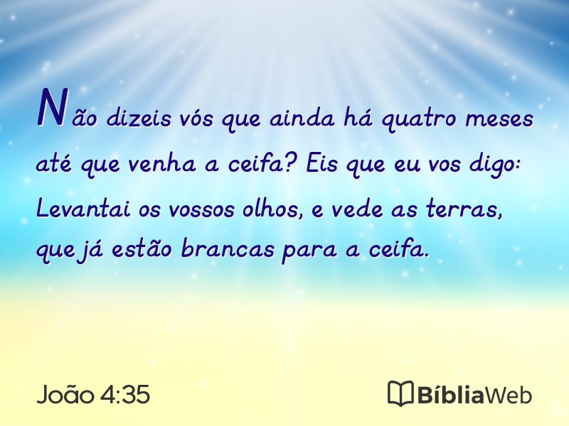 João 4:35 em imagem para compartilhar