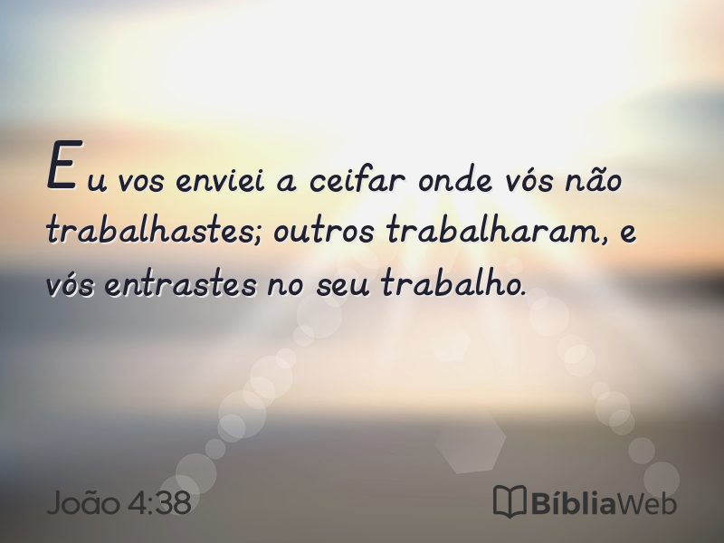 João 4:38 em imagem para compartilhar