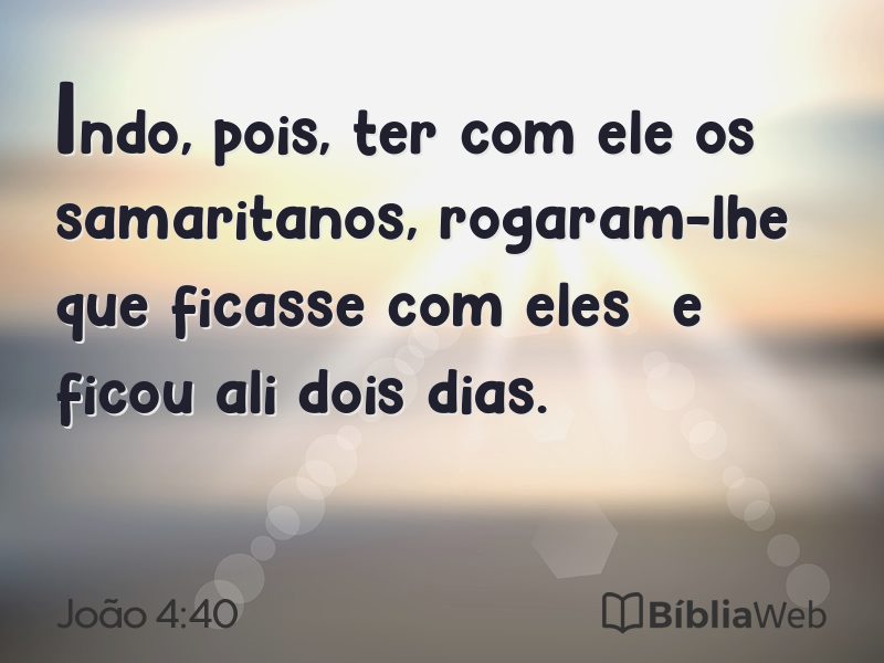João 4:40 em imagem para compartilhar