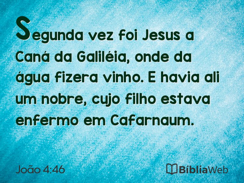 João 4:46 em imagem para compartilhar