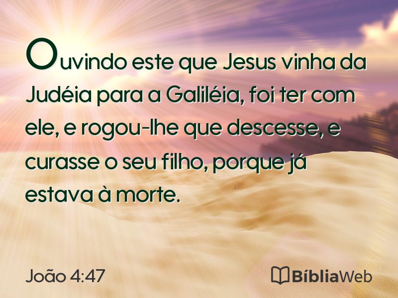 João 4:47 em imagem para compartilhar