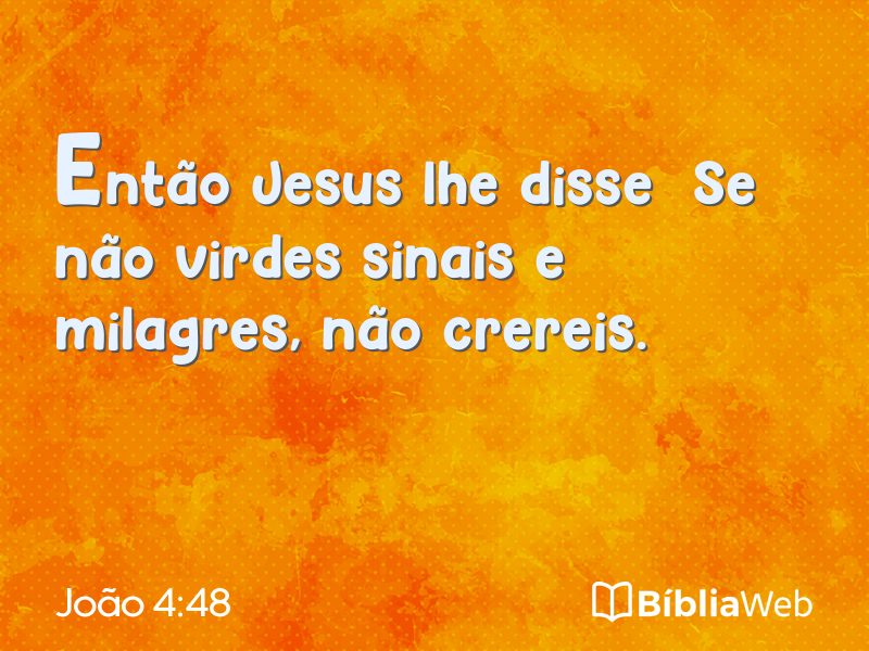 João 4:48 em imagem para compartilhar
