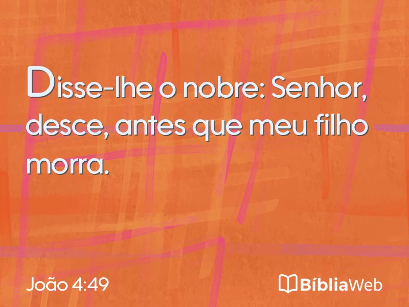 João 4:49 em imagem para compartilhar