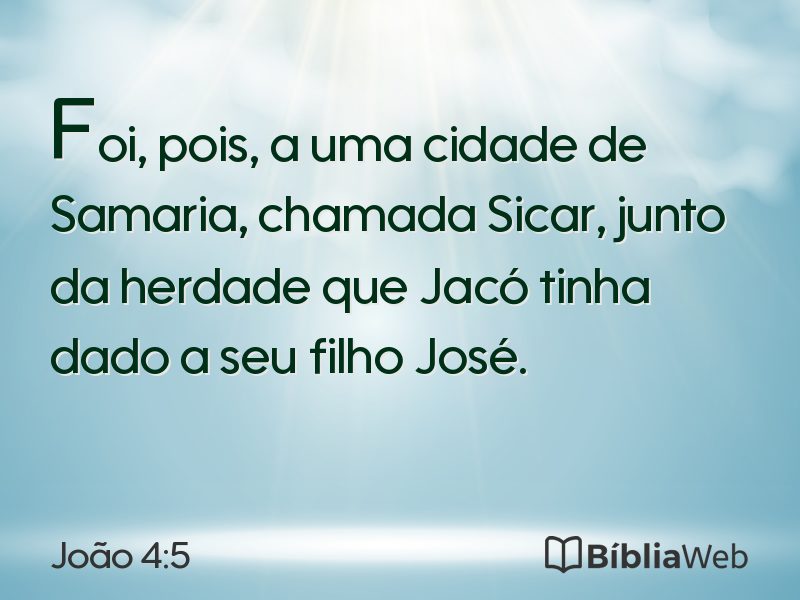 João 4:5 em imagem para compartilhar