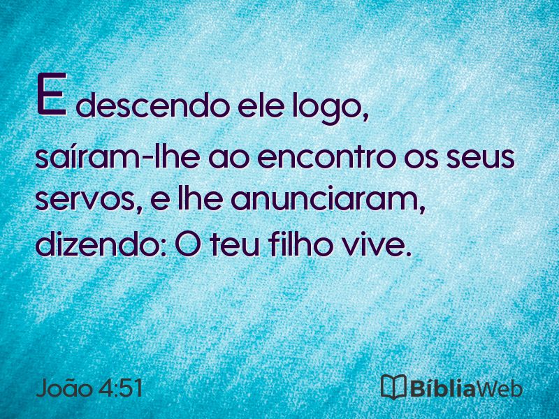 João 4:51 em imagem para compartilhar