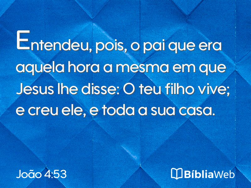 João 4:53 em imagem para compartilhar