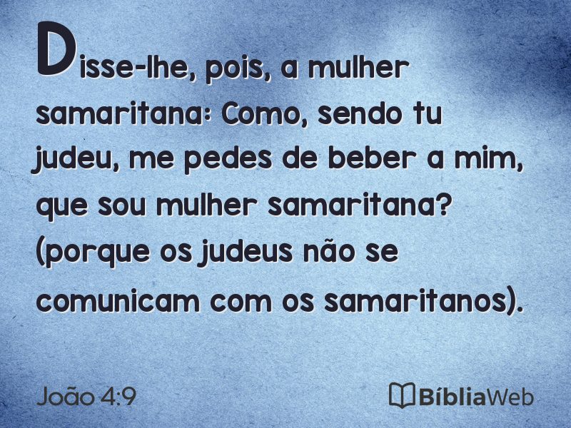 João 4:9 em imagem para compartilhar