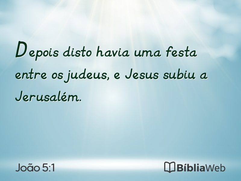 João 5:1 em imagem para compartilhar