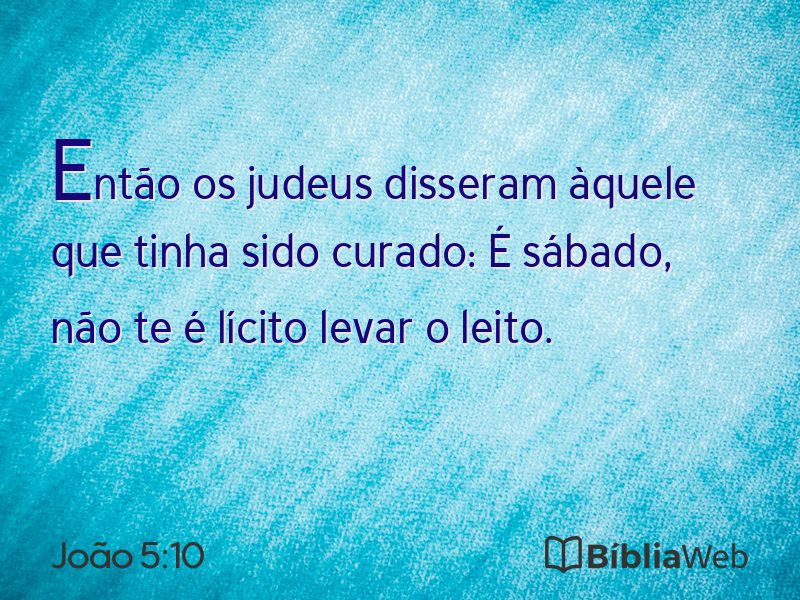 João 5:10 em imagem para compartilhar