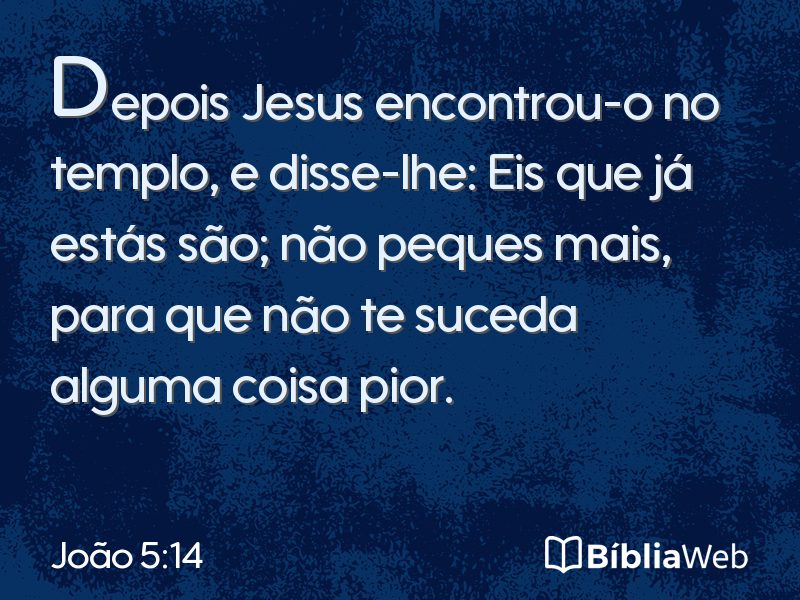 João 5:14 em imagem para compartilhar