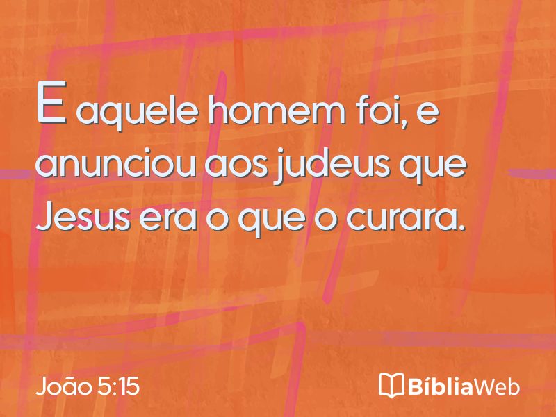 João 5:15 em imagem para compartilhar