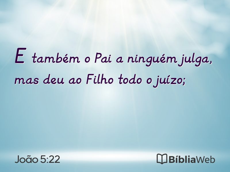 João 5:22 em imagem para compartilhar