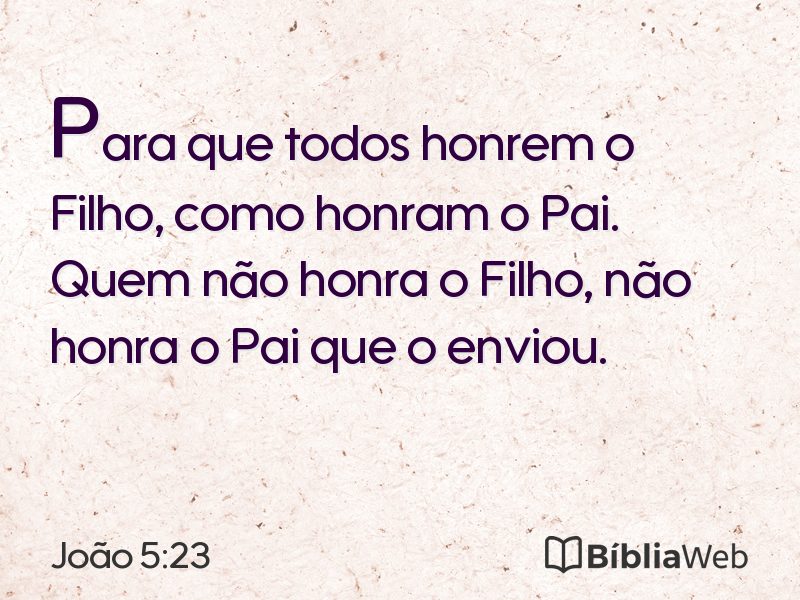 João 5:23 em imagem para compartilhar