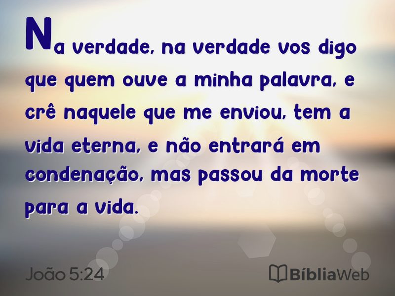 João 5:24 em imagem para compartilhar