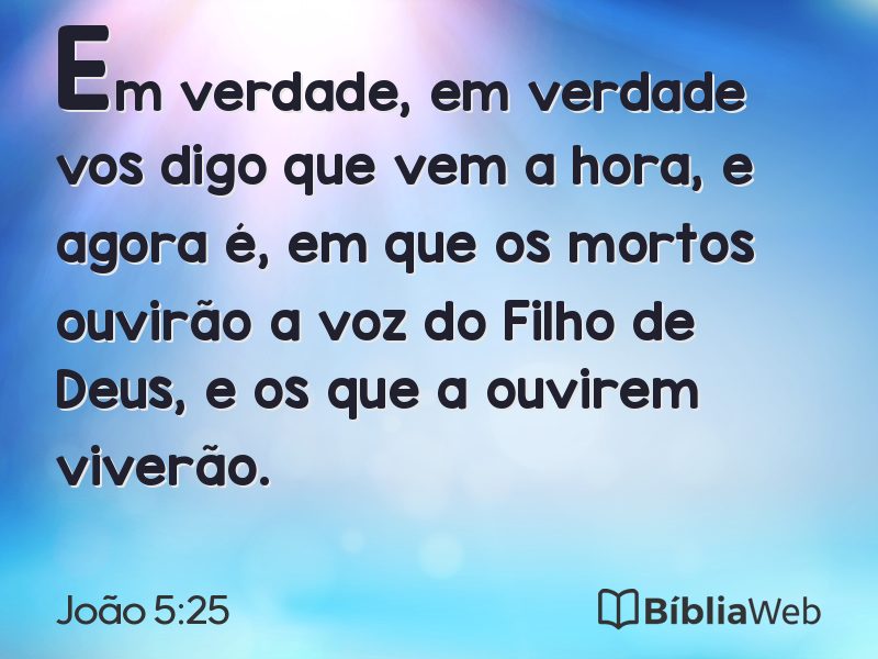 João 5:25 em imagem para compartilhar