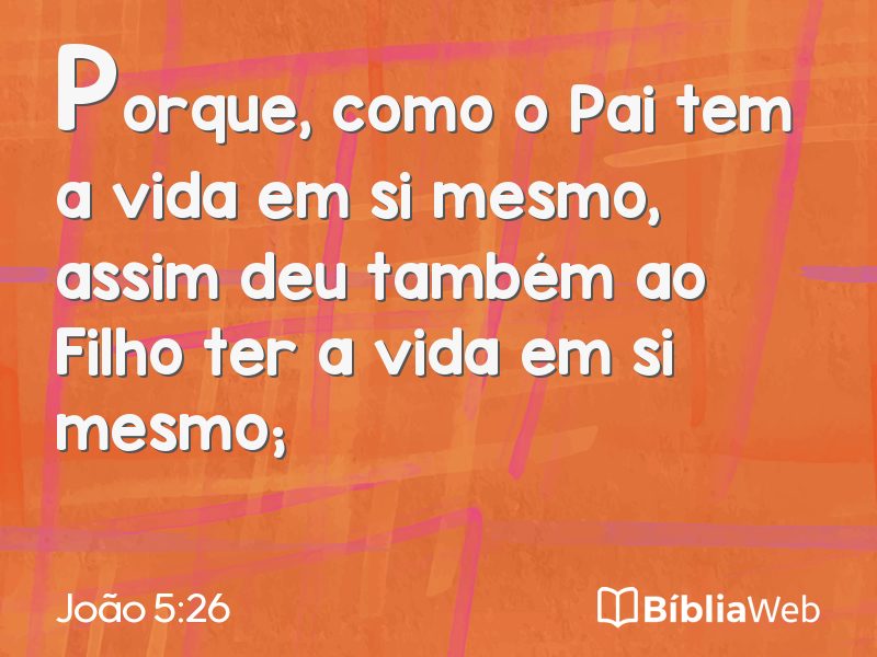 João 5:26 em imagem para compartilhar