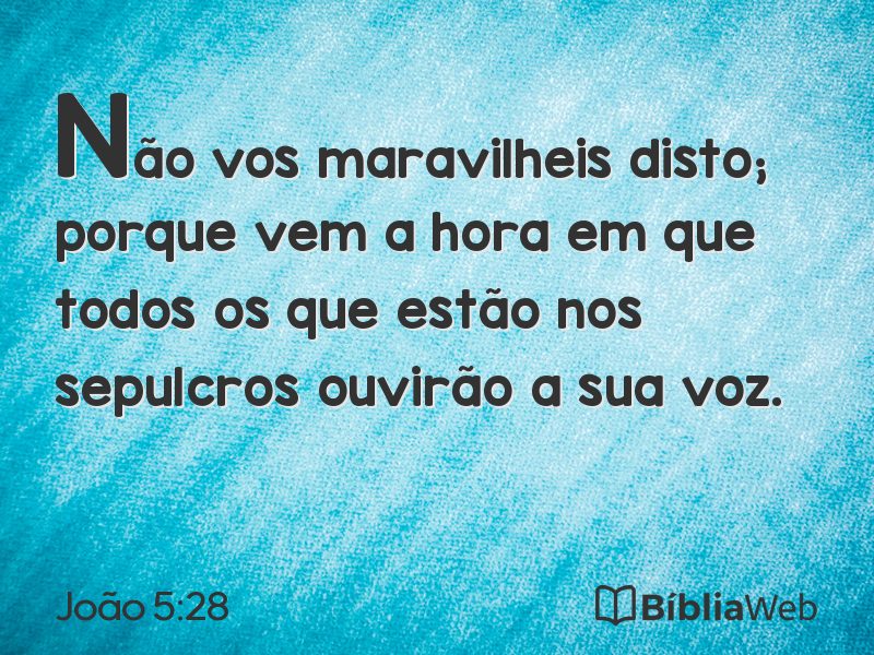 João 5:28 em imagem para compartilhar