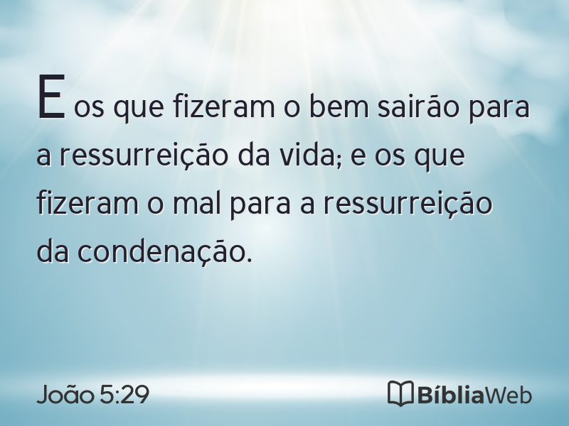 João 5:29 em imagem para compartilhar