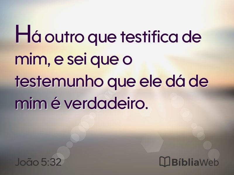 João 5:32 em imagem para compartilhar
