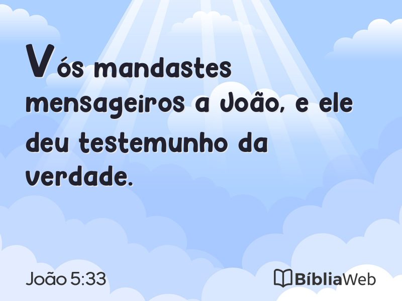 João 5:33 em imagem para compartilhar