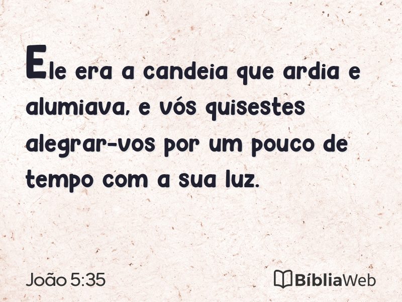 João 5:35 em imagem para compartilhar