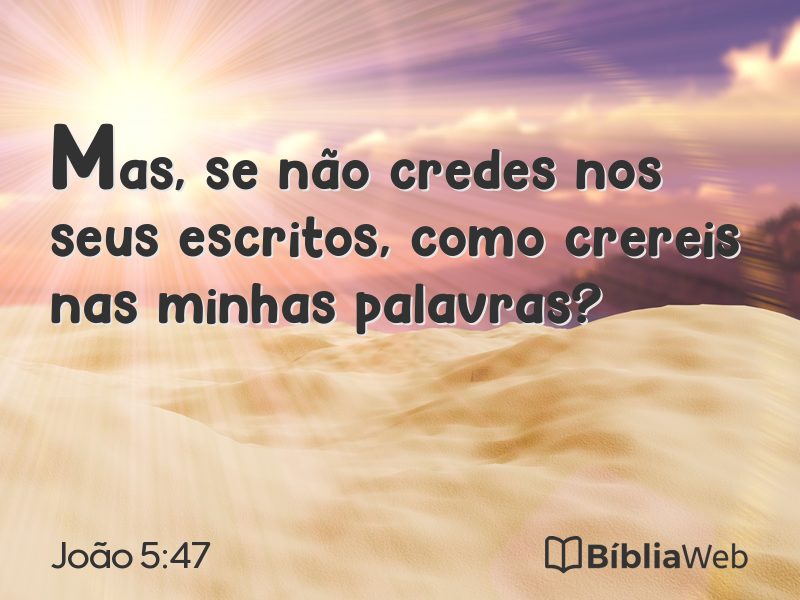 João 5:47 em imagem para compartilhar