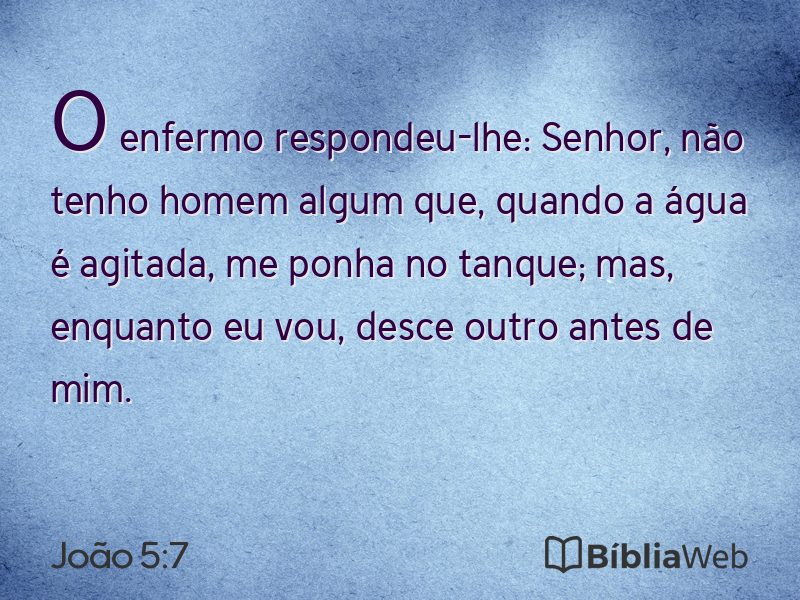 João 5:7 em imagem para compartilhar
