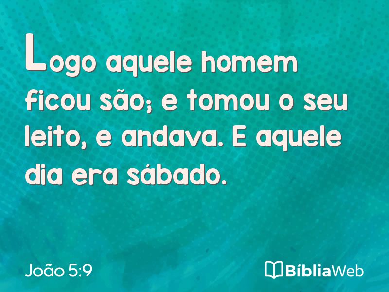 João 5:9 em imagem para compartilhar