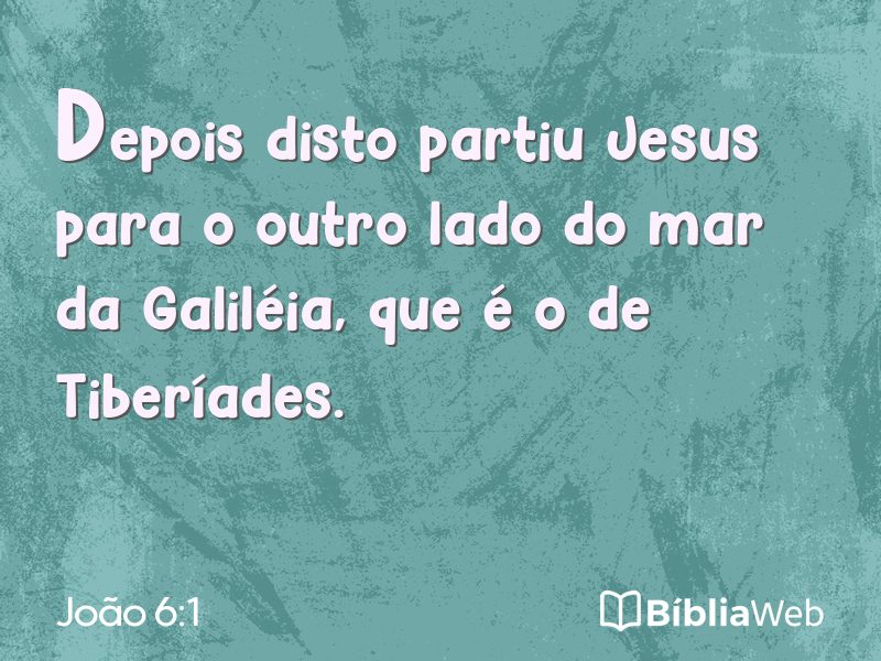 João 6:1 em imagem para compartilhar