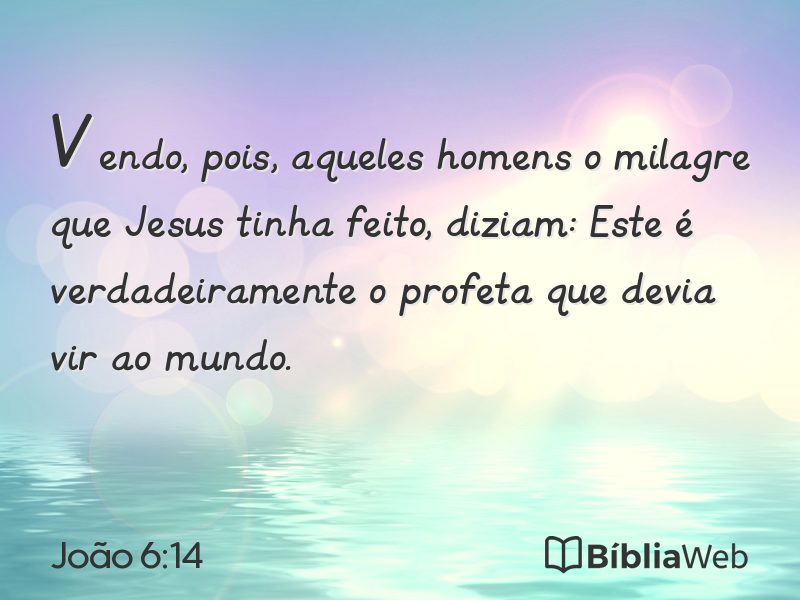 João 6:14 em imagem para compartilhar