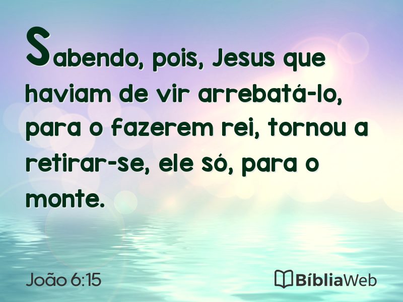 João 6:15 em imagem para compartilhar
