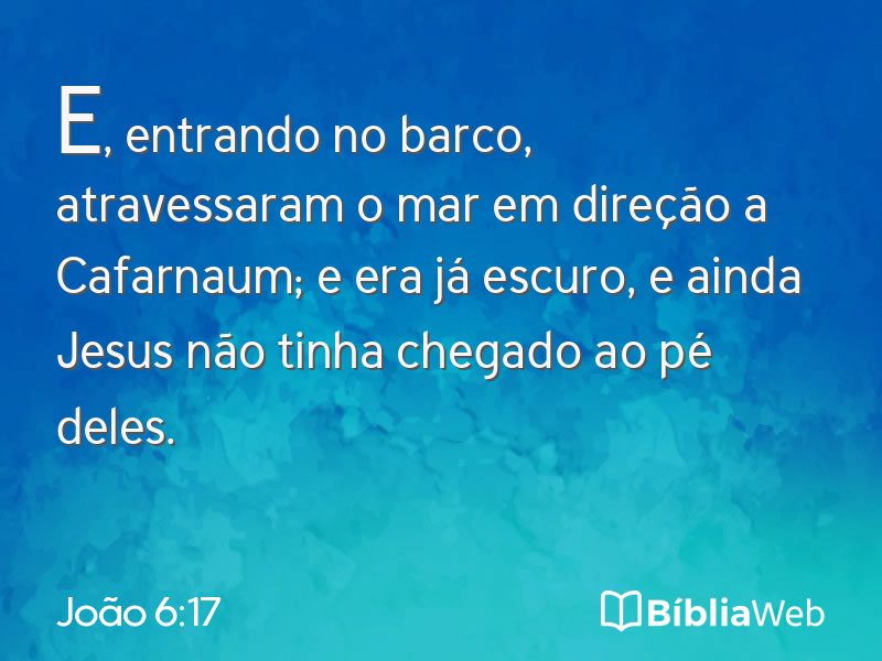 João 6:17 em imagem para compartilhar