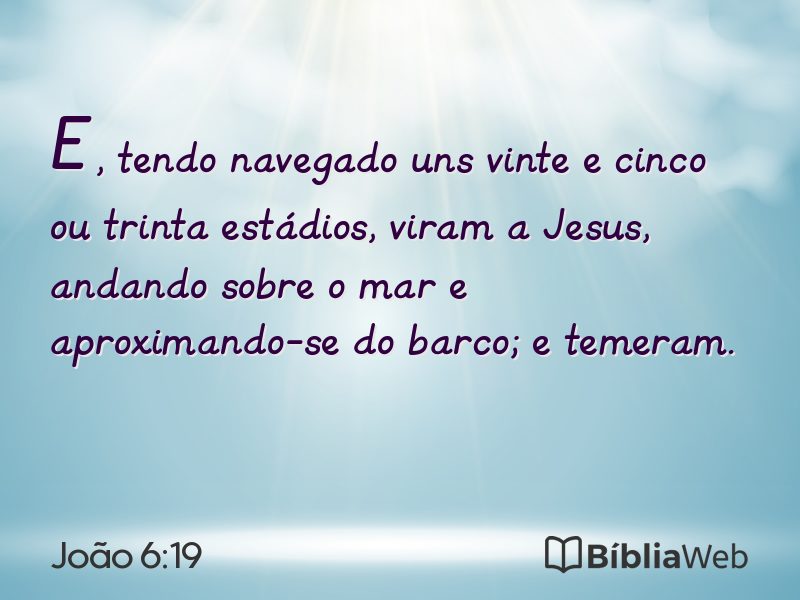 João 6:19 em imagem para compartilhar