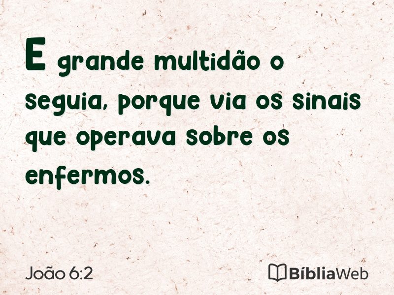 João 6:2 em imagem para compartilhar