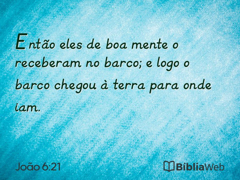 João 6:21 em imagem para compartilhar